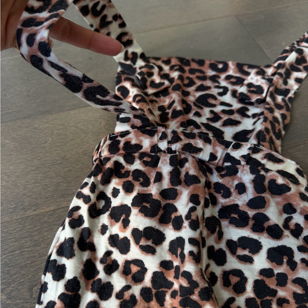 Leopard Print Flared Overalls - Picture 8 of 11
